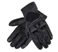 REBELHORN Flux II Guantes de Cuero para Motocicleta para Hombres Piel de Cabra Paneles SAS-Tec y Superfabric Ventilación Almohadillas amigables con la Pantalla táctil
