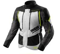 Rebelhorn Hardy 3.0 Chaqueta Textil de Motocicleta Impermeable, negro-gris-amarillo, tamaño 4XL para Hombres