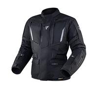 REBELHORN Hardy II Chaqueta de Moto para Hombre 3 capas Membrana transpirable impermeable CE-nivel 2 Protectores de hombro y codo