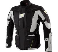 Rebelhorn Hardy II Chaqueta textil para motocicletas, negro-gris-amarillo, tamaño XS