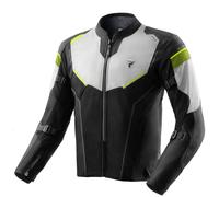 Rebelhorn Hiflow 5 Chaqueta Textil de Motocicleta Impermeable, negro/gris/amarillo, Talla 5XL