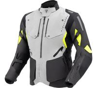 Rebelhorn Hiker 4 Chaqueta Textil de Motocicleta Impermeable, negro-gris-amarillo, tamaño 5XL para Hombres