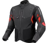 Rebelhorn Hiker 4 Chaqueta Textil de Motocicleta Impermeable, negro/gris/rojo, Talla S