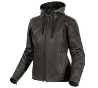 REBELHORN Impala Lady Chaqueta de Moto de Cuero para Mujer Protectores certificados en codos y hombros Capucha desmontable