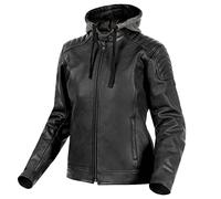 REBELHORN Impala Lady Chaqueta de Moto de Cuero para Mujer Protectores certificados en codos y hombros Capucha desmontable