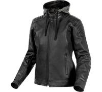 REBELHORN Impala Lady Chaqueta de Moto Mujer | Cuero | Protectores de Codos y Hombros | Capucha desmontable