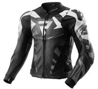Rebelhorn Inferno Chaqueta de cuero de moto, Negro/Blanco, Talla 54