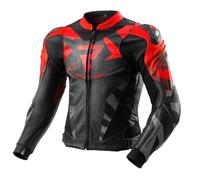 REBELHORN Inferno Chaqueta de Moto Hombre | Cuero | Protectores de Codos, Hombros y Espalda RE ZRO Nivel 2 | Deslizadores de Hombro | Chaleco In&Out | Paneles de Ventilación