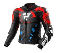 REBELHORN Inferno Chaqueta de Moto Hombre | Cuero | Protectores de Codos, Hombros y Espalda RE ZRO Nivel 2 | Deslizadores de Hombro | Chaleco In&Out | Paneles de Ventilación