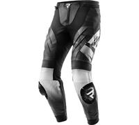 Rebelhorn Inferno Pantalones de cuero de moto, negro-blanco, tamaño 54 para Hombres