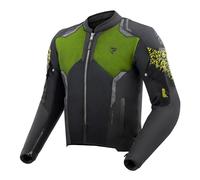 Rebelhorn Jax Chaqueta Textil de Motocicleta Impermeable, negro/amarillo, Talla M
