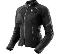 Rebelhorn Jax Chaqueta impermeable para motocicletas, negro-azul, tamaño 3XL para Mujer