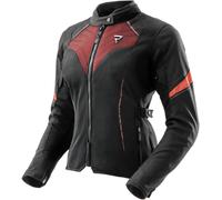 Rebelhorn Jax Chaqueta impermeable para motocicletas, negro-rojo, tamaño 5XL para Mujer