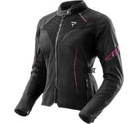 Rebelhorn Jax Chaqueta impermeable para motocicletas, negro-rosa, tamaño 5XL para Mujer