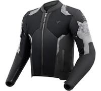 Rebelhorn Jax Chaqueta Textil de Motocicleta Impermeable, negro-gris, tamaño L para Hombres