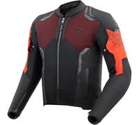 Rebelhorn Jax Chaqueta Textil de Motocicleta Impermeable, negro-rojo, tamaño M para Hombres