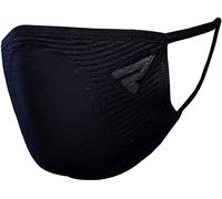REBELHORN Máscara facial unisex para todos los días elástica termoactiva de dos capas reutilizable actividades al aire libre, Negro, Talla única