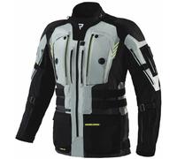 Rebelhorn Patrol Chaqueta textil para motocicletas, negro-gris-amarillo, tamaño XS