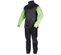 Rebelhorn Rain Traje de lluvia de motocicleta, negro-amarillo, tamaño XL para Hombres
