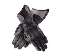 REBELHORN Rebel Lady Guantes de Cuero para Motocicleta para Mujer Protectores Muñequera Dura y Cubierta para Dedos Ventilación Elementos Flexibles Almohadillas amigables con la Pantalla táctil