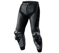 REBELHORN Rebel Pantalones de Moto Hombre | Cuero | Protectores de Rodillas, Cadera y Coxis | Deslizadores de Rodilla Intercambiables | Paneles Perforados