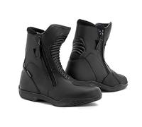 REBELHORN Rio Botas de Moto Hombre y Mujer | Cuero PU | Membrana Hipora | Protectores de Tobillo | Dos Cremalleras Largas | Plantillas Antibacterianas | Elementos Reflectantes