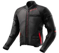 Rebelhorn Scandal 3 Chaqueta textil para motocicletas, negro/gris/rojo, Talla XS