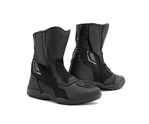 REBELHORN Scout Air Botas de Moto Hombre y Mujer | Cuero PU | Inserciones de Malla | Dos Cremalleras Largas | Punteras, Talones y Tobillos reforzados | Costuras Dobles y Triples