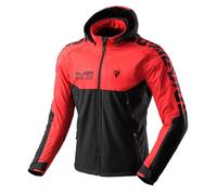 REBELHORN Slash Chaqueta de Moto Hombre | Textil | Softshell con Capucha Extraíble | Protectores de Codos y Hombros Nivel 2 | 6 Canales de Ventilación