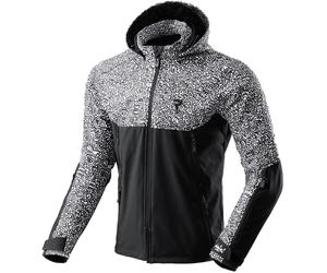 Rebelhorn Slash Softshell Chaqueta Textil de Motocicleta Impermeable, negro-blanco, tamaño 3XL para Hombres