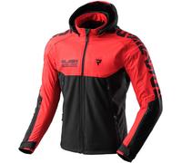 Rebelhorn Slash Softshell Chaqueta Textil de Motocicleta Impermeable, negro/rojo, Talla L