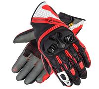 REBELHORN ST Short Guantes Cortos de Cuero para Motocicleta para Hombre Paneles superfabricados Paneles de Espuma SAS-Tec Ventilación Elementos Flexibles Almohadillas amigables con la Pantalla táctil