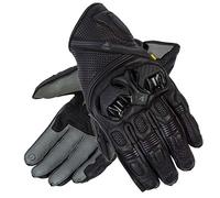 REBELHORN ST Short Guantes Cortos de Cuero para Motocicleta para Hombre Paneles superfabricados Paneles de Espuma SAS-Tec Ventilación Elementos Flexibles Almohadillas amigables con la Pantalla táctil
