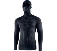 Rebelhorn Therm 2 Camisa funcional de manga larga con pasamontañas, negro/gris, Talla XS/S
