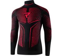 Rebelhorn Therm 2 Camisa funcional de manga larga, negro-rojo, tamaño M para Hombres
