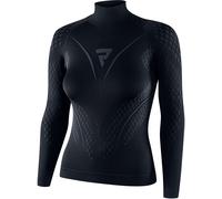 Rebelhorn Therm 2 Camisa funcional de manga larga para mujer, negro/rojo, Talla M