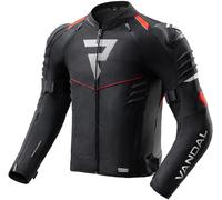Rebelhorn Vandal 2 Chaqueta Textil de Motocicleta Impermeable, negro/rojo, Talla 4XL