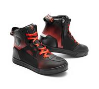 REBELHORN Vandal II Botas de Moto Hombre y Mujer | Cuero Perforado | Protección de Tobillos, Dedos y Talones | Cremallera Larga | Suela Reforzada