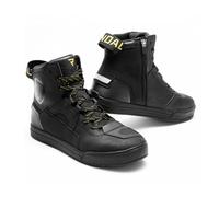 REBELHORN Vandal II Botas de Moto Hombre y Mujer | Cuero Perforado | Protección de Tobillos, Dedos y Talones | Cremallera Larga | Suela Reforzada
