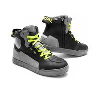 REBELHORN Vandal II Botas de Moto Hombre y Mujer | Cuero Perforado | Protección de Tobillos, Dedos y Talones | Cremallera Larga | Suela Reforzada