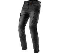 Rebelhorn Vandal Mono Vaqueros de moto, negro deslavado, Talla 28/32