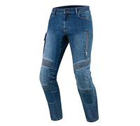 REBELHORN Vandal Pantalones Vaqueros de Moto Hombre | Forro de Fibra Aramida | Protectores de Rodilla y Cadera SAS-Tec | Bolsillo Protector de Coxis | 2 Canales de Ventilación | Tapered Fit