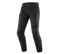 REBELHORN Vandal Twill Pantalones de Moto Hombre | Forro de Fibra Aramida | Protectores de Rodillas y Caderas | 2 Canales de Ventilación | 6 Bolsillos | Tapered Fit
