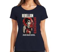 Rebellion Untouched She Walks with Japan Y2K - Camiseta para mujer, azul marino, M
