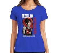 Rebellion Untouched She Walks with Japan Y2K - Camiseta para mujer, azul, XL