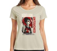 Rebellion Untouched She Walks with Japan Y2K - Camiseta para mujer, naturaleza, M