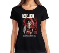 Rebellion Untouched She Walks with Japan Y2K - Camiseta para mujer, Negro , M