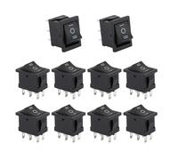 Rebellious 1/4/10 piezas 250 V 6 amp 125 V 10 AMP interruptores marinos Rocker Power 6 Pin 3 Posición Cambiar Fácil de Instalar Para Instalar Botón De Boat Marina Para Electrodomésticos