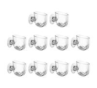 Rebellious 10 comederos acrílicos para acuarios con ventosa, ahorro de espacio, contenedor de alimentación para tanques de peces, dispensador de gusano acrílico