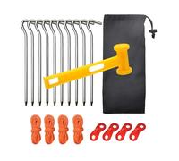 Rebellious A prueba de viento multiusos Camping piquetas para arena nieve y terreno Reforzado tienda de campaña anclajes antideslizantes Camping piquetas